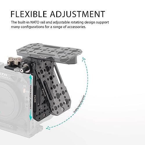 TILTA Adjustable Mounting Plate with 1/4"-20 and 3/8"-16 Threads TA-AMP-B, Black - Image 3