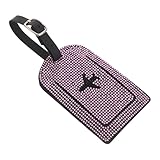 ORFOFE Glitzernder Gepäckanhänger aus Pu mit Strass Reise Id Etikett für Koffer Kreuzfahrt und Handtaschen Rosa