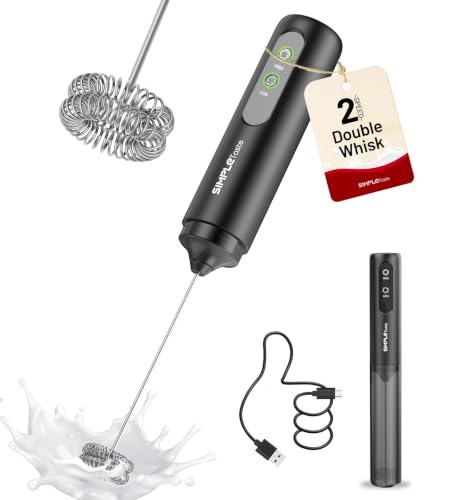 Image of SIMPLETASTE 2-Speed Rechargeable Milk Frother Handheld