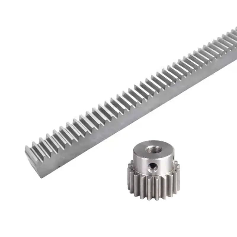 1 stück 1Mod 1 Modulus Zahnstange stahl 10 * 10 * 100-700mm + 1 stück 1M 12/14/15/16/17 Zähne Ritzel 45 Stahl Getriebe Metall Getriebe for CNC Teile(1M-10x10-700mm,1M17Thole8mm)