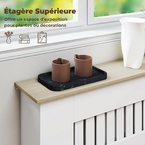 Cache radiateur moderne blanc pour salon et couloir chic - 5