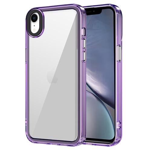 amazon basics Back Case Cover for iPhone XR (TPU + PC_Translucent Purple)