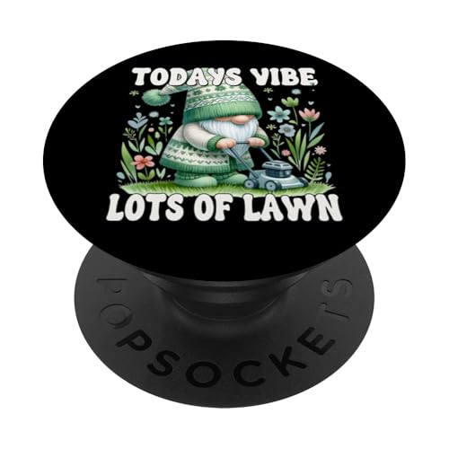 Lawn Care Gnome Graphic For Men Funny Saying For Lawn Mower PopSockets PopGrip Adesivo