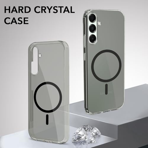 Image of Jkobi Lifetime Anti-Yellow MagSafe Compatible Clear Back Cover Case for Samsung Galaxy A16 5G (Sleek Hard Crystal | Shockproof and Camera Protection)