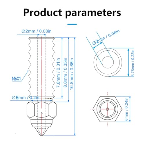 3 Unidades de Bicos de Impressora 3D Extrusora Bicos Banhados a Cobre Resistência a Altas Temperatur