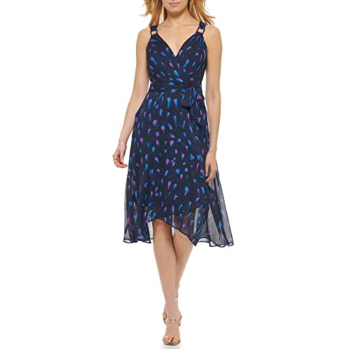 DKNY-Womens-Sleeveless-Faux-Wrap-Dress