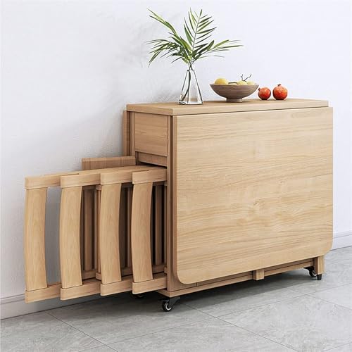 Juego de mesa de comedor extensible con sillas, diseño de hojas colgantes para cocina y comedor