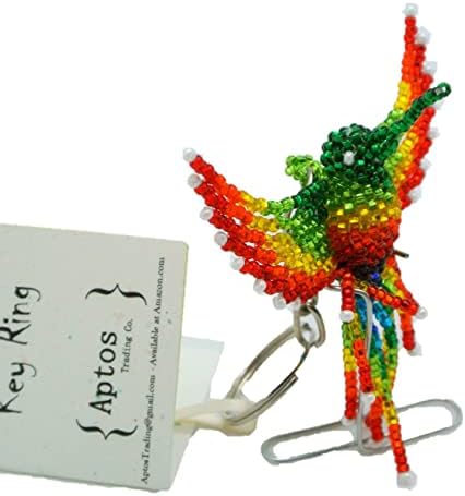Adorable Handcrafted RAINBOW HUMMINGBIRD Key Chain / Backpack Charm / Purse Charm / Key Ring