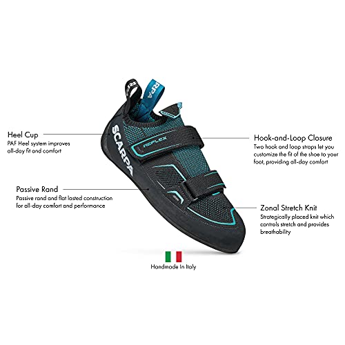 Scarpa Women's Reflex V Rock Climbing Shoes For Gym Climbing - Low-Volume, Women's Specific Fit - Black/Ceramic - 8 #TOP1