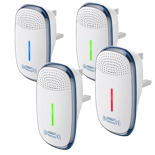 Repelente de plagas ultrasónico, repelente electrónico de ratones, repelente electrónico para interiores, control de plagas para ratones, cucarachas, hormigas, moscas, mosquitos, roedores, inofensivo