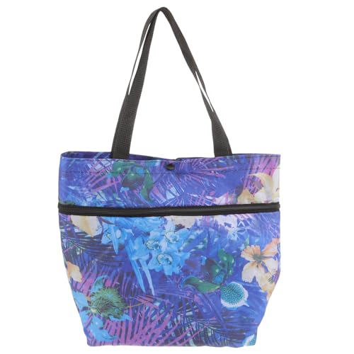 HOMSFOU Bolsa de Carrito de Compras Plegable Grande Ruedas y Asas Reforzadas, Material Ligero y Reutilizable, Bolsa de Supermercado para Uso en Exteriores, Hogar y Viajes, Color Púrpura