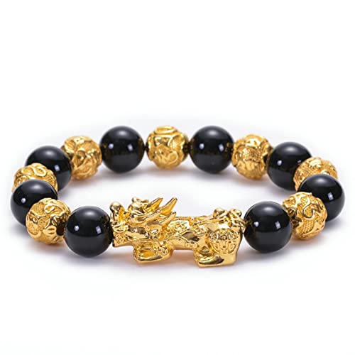 Bracelet de perles de 8mm avec couronne en pierre de lave cadeau d'anniversaire