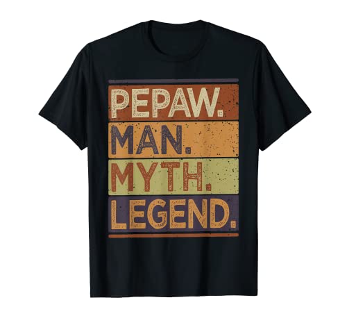 Mens Pepaw Man Myth Legend Tshirt from Grandchildren Funny Pepaw T-Shirt