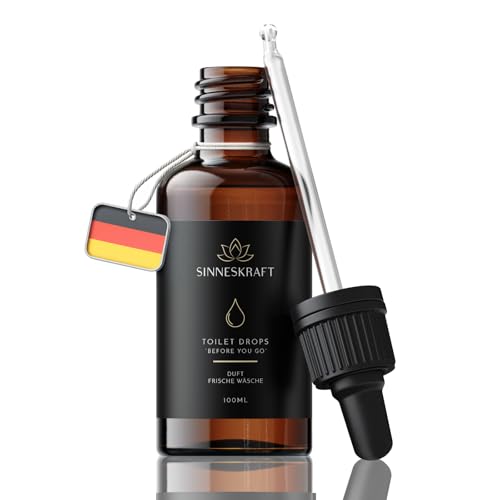Sinneskraft Toilet Drops: Duft Frische Wäsche - Before-You-Go WC Duft, Toilettenduft, Alternative zu Duftspray, WC Duftspender, 100 ml, bis zu 200 Anwendungen
