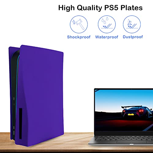 Image of Face Plate Cover Shell for PS5 Disc Edition Console Faceplates, Accessories Compatible with PlayStation 5 Protective Replacement Panels (Galactic Purple)