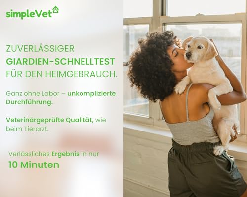 simple Vet Giardien Schnelltest Hund - 2 Tests - Katze Wurmtest Hund Giardien Test Durchfall Hund & Katze, Erste Hilfe Set Hund