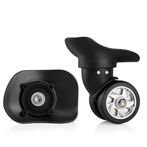 Luggage Wheels Replacement, Suitcase Wheels,Luggage Wheel, (Set of a Pair 360 Degree Swivel Luggage Mute Wheel Suitcase Replacement Repair Wheels Parts Spinner (Color : Gray)(Black)