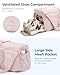BAGSMART Gym Bag for Women, Lightweight Duffel with Shoe Compartment, Tote Bag with Wet Pocket for Yoga Travel, Camel