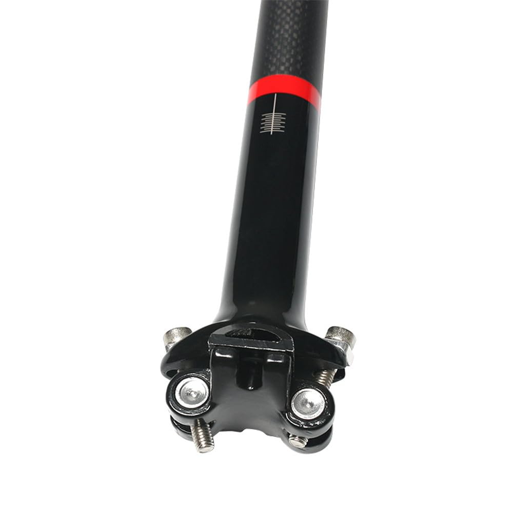 OYHN Tige de Selle de vélo Carbone VTT 27.2/30.8/31.6mm Vélo de Route Longue 13.8inch (350 mm) 400mm avec Pince de réglage Micro Accessoires de Vélo,Bleu,27.2 * 350mm