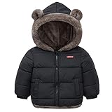 Happy Cherryベビー服 コート 裏起毛 赤ちゃん ジャケット 子供 ライトダウン キッズジャケット 女の子 男の子 アウトウェア 黒 110