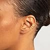Koperin Dainty 3Pcs Chunky Ear Cuff for Women - Hypoallergenic 14K Gold Plated Lightweight Clip on Earring Jewelry Gift #3