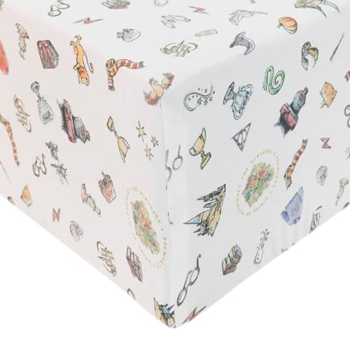 Image of Copper Pearl Premium Knit Baby Crib Sheets: Breathable and Soft, Fitted Crib Sheets for Standard Baby Mattresses, Wizarding World