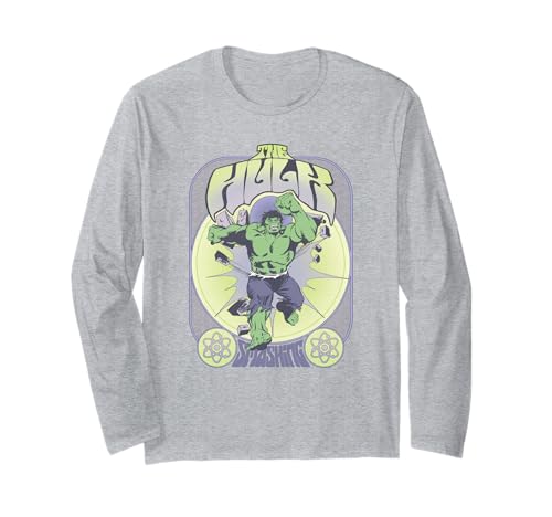 T-shirt Hulk Marvel Seventies Vintage à manches longues style Comic classique