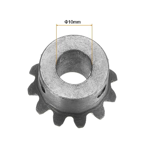 Image of HARFINGTON 2pcs Bevel Gear 1M 12 Teeth 10mm Shaft Hole 1:1 Tapered Bevel Pinion Gear 45# Steel 2 Module 90 Degree Steering Gear, for Hardware Mechanical Rotation