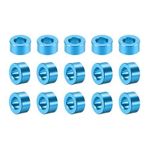 Entretoises rondes en aluminium 3,1x6x3 mm bleu turquoise pour drone FPV