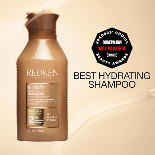4. Bild von Redken Haarshampoo für trockenes und brüchiges Haar, Belebt und hydratisiert, Mit Omega-6 und Argan-Öl, All Soft Shampoo 1 stück (1er Pack)