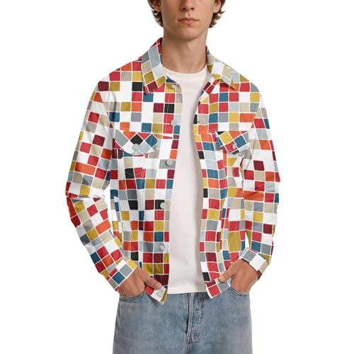 Veste jean homme imprimée camouflage XS veste denim streetwear
