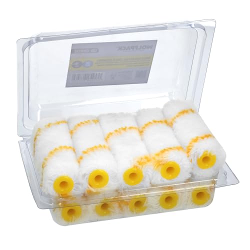 WOLFPACK LINEA PROFESIONAL Rodillo Recambio Para Esmalte Acrilico 100 mm. Set 10 Rodillos. Rodillo poliamida, Rodillo Pintura Acrilica