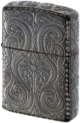 ZIPPO ライター シルバー アラベスク ジッポ おしゃれ 4面精密彫刻 美しい かっこいい ニッケル古美仕上げ zippo(ジッポーライター)アーマー ラグジュアリー アラベスク LUXURY ARABESQUE 5面加工 黒ニッケル BNネコ