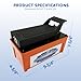 HKTE Professional Air Hydraulic Pump, Foot-Operated, 10,000 PSI, 1/2 Gal Reservoir for Machinery Lifting & Auto Repair