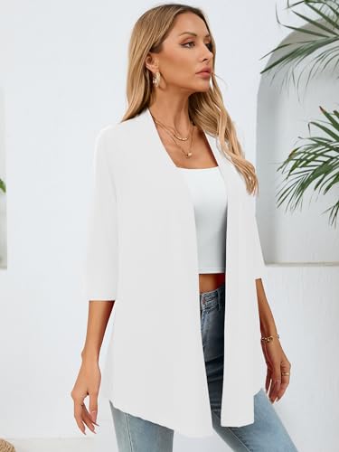 Image of Women's Lightweight Open Front Cardigans Casual Soft Drape Spring Summer Fall Cardigan S-3XL