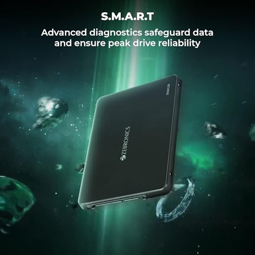 Image of Zebronics 256GB SSD, 2.5 Inch Internal Drive, 550MB /s Read & 500MB /s Write, Faster Than HDD, Low Power Consumption, Silent Operation, S.M.A.R.T Support, High Performance Storage (SD26A)