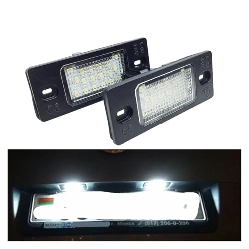 Luces LED de matrícula para Golf 4 5 y Passat B5 pack de 2 lámparas traseras blancas 2