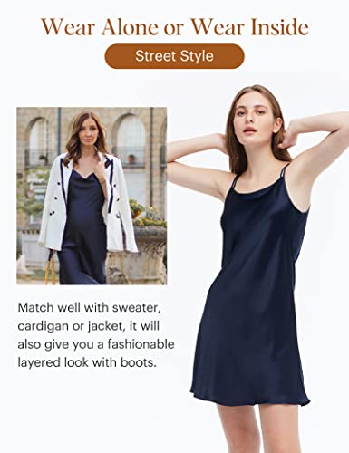 LilySilk 100% Silk Nightgowns for Women Nighties 100 Real Silk Short Nighty Sexy Chemise Ladies Lingerie Petite 16MM&19MM4