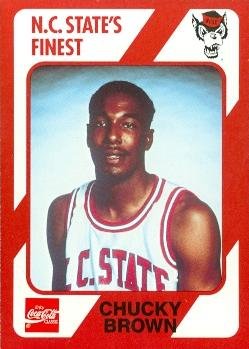 Autograph Warehouse Chucky Brown Basketball Card (N.C. North Carolina State) 1989 Collegiate Collection No.28