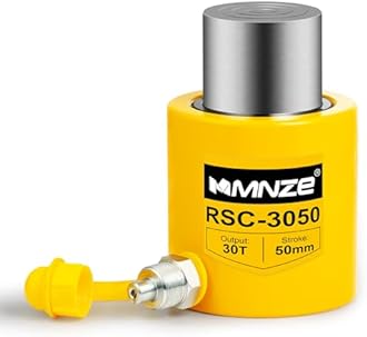 30T 50mm/2" Stroke Hydraulic Cylinder Jack Porta Power Ram Jack Single Acting Lifting Cylinder Retract Automatically for Machinery Ship Bridge Construction