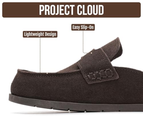 Image of Project Cloud 100% Genuine Leather Womens Clogs - Plush & Soft Insole with Arch Support Non Slip Mules & Clogs for Women Footwear - Water Resistant Women Shoes (Foamy)