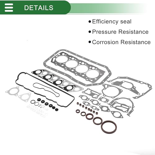 Image of Motoforti Cylinder Head Gasket Kit Engine Valve Gasket Set for Hyundai Engine.D4BH(H100)2.5TD Rubber,Metal No.2091042D00 Gray