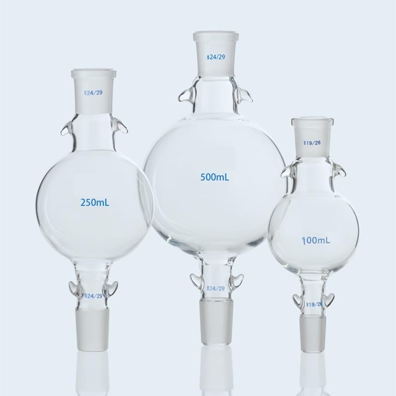 Depósito de solvente for cromatografía de vidrio de laboratorio de 50 ml a 2000 ml con bola amortiguadora - Solución de almacenamiento de juntas estándar(500ml 24x2)
