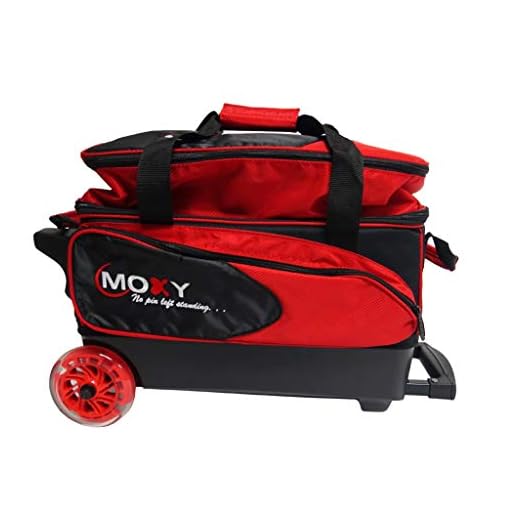 Moxy Blade Premium Double Roller Bowling Bag- Red
