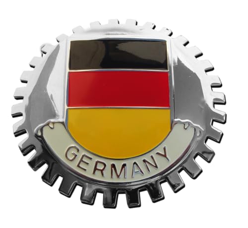 Image of German Germany Black Red Yellow Grill Badge Emblem for Trucks and Cars