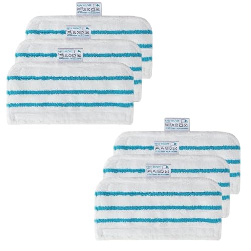 Clek, 6 panni lavabili per pulitore a vapore Beldray BEL01097, in microfibra, lavabili, per Black and Decker FSM1600, FSM1610, FSM1620, FSMP20-XJ