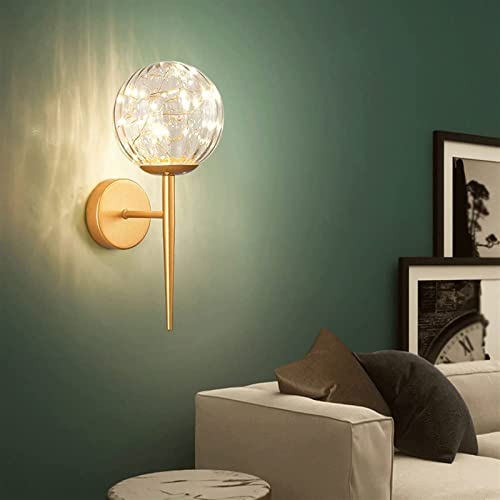 Aplique de pared de globo LED de 7W moderno con tres intensidades de luz para dormitorio 2