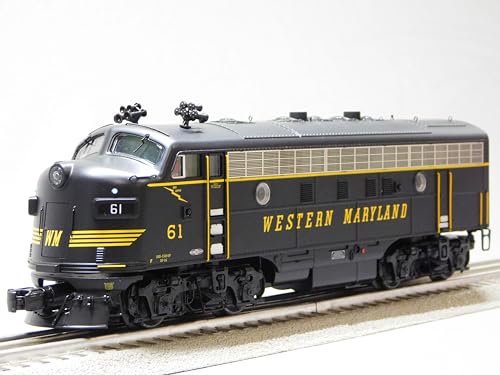 M.T.H. Electric Trains MTH PREMIER WESTERN MARYLAND F-7A DIESEL ENGINE #61 O GAUGE 20-21803-1, 20-21808-1
