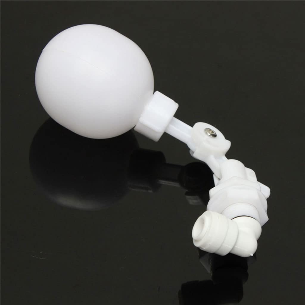 Válvula flotante de bola flotante de 3/8 pulgadas, mini válvulas flotantes de plástico ajustable, válvula de flotación automática, válvula de control de nivel de agua, tanque de agua, torre