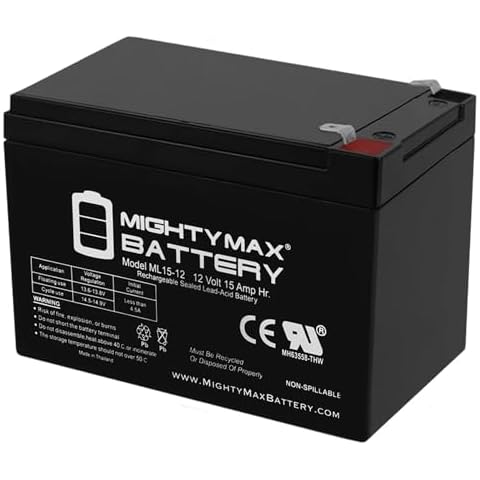 Mighty Max Battery ML15-12 - 12 Volt 15 AH, F2 Terminal, Rechargeable SLA AGM Battery Cover